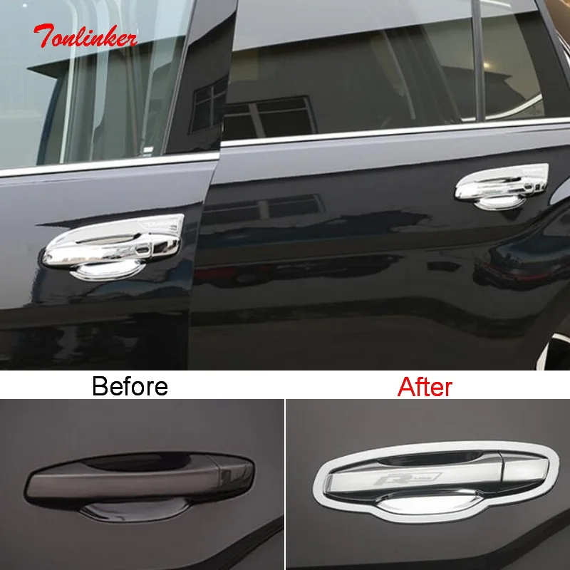 

Tonlinker Exterior Car Door Handle/Bowl Covers Case for Volkswagen TERAMONT 2017-20 Car styling 4/8 PCS ABS/Metal Cover stickers