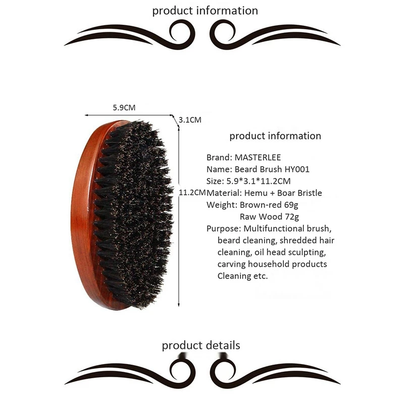 

Natural Beard Brush for Men Face Massage That Works Wonders to Comb Beards and Mustache