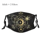 Модная многоразовая маска с фильтрами для лица Sun Moon Mascarilla Metatron Cube