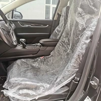 5 pcs car disposable plastic transparent seat protective covers garage one off cover accessories auto parts car seat cover