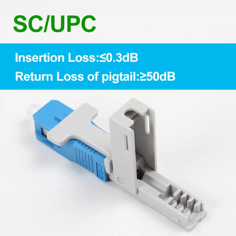 100 шт. встроенный SC upc волоконно оптический Быстрый разъем FTTH Волоконно быстрый