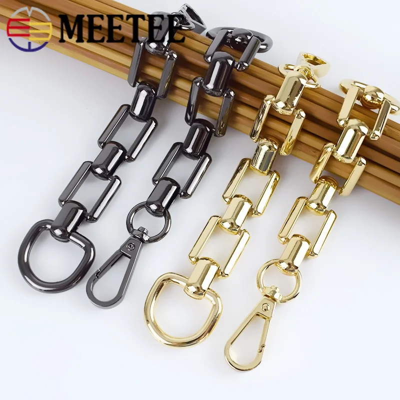 Meetee 2/5pcs 18cm Metal Chain Bag Strap Shoulder Handles D Ring Lobster Buckles DIY Luggage Hardware Leather Crafts Accessories | Дом и сад