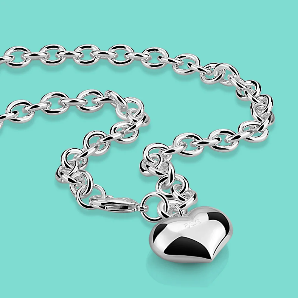 2021 Новый женский 925 стерлингового серебра ожерелье кулон сердце ожерелья для