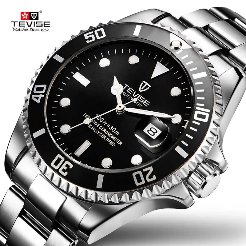 TEVISE Men's Mechanical Watches Brand Luxury Automatic Watch Men Waterproof Wristwatch male Clock re