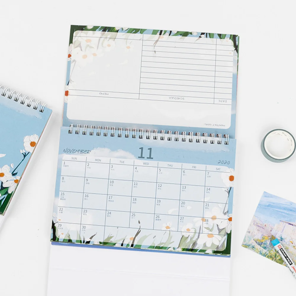

1pc 2021 Calendar Daily Schedule Planner Home Desk Calendar (Random Style)