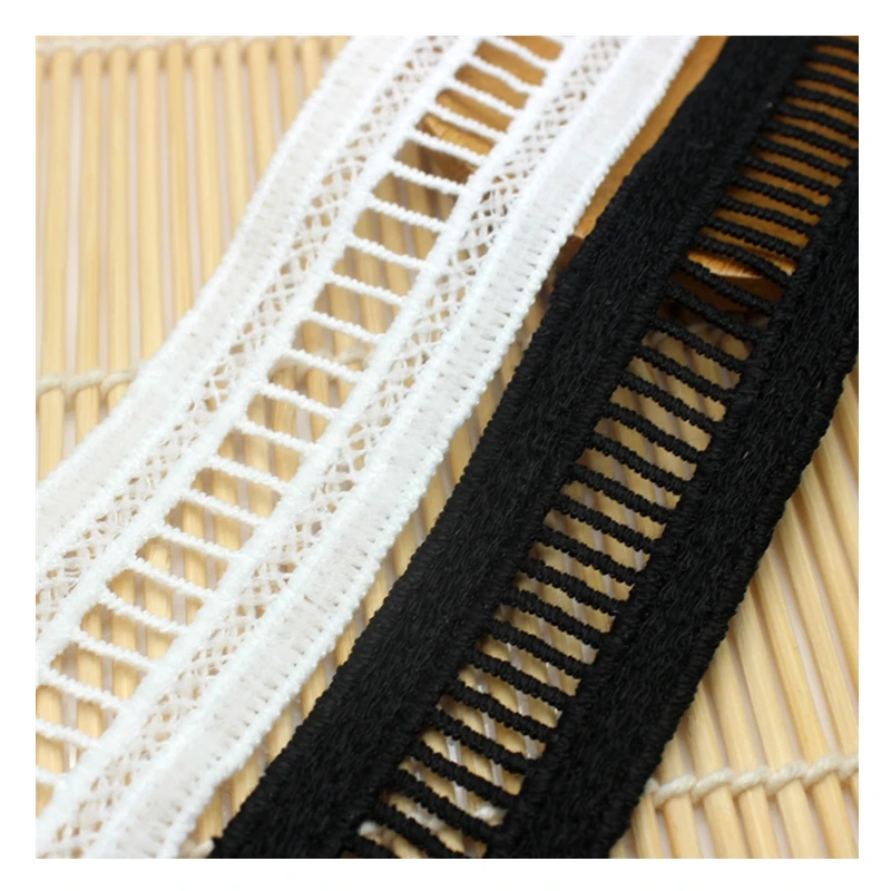 14 ярдов 3 см белая черная сетка аппликация с кружевной отделкой полиэстер хлопок