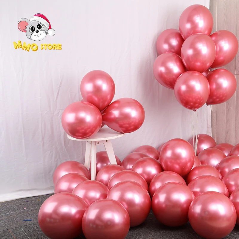 12-дюймовые золотые блестящие Прозрачные Шары хромированные металлические