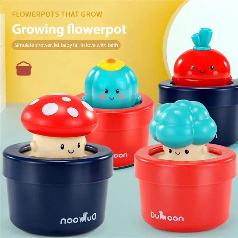 

Baby Shower Toys Grow Mushrooms Flower Pots Sprinklers Showers Water Droplets Simulation Plant Bath Toys Kids Gifts Baby Bath