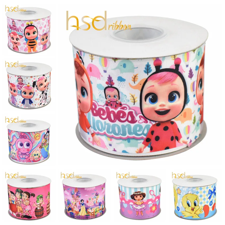 HSDRibbon 9 мм 16 22 38 75 печать hsd дизайн HT Grosgrain ленты 50 ярдов/рулон|Ленты для шитья| |