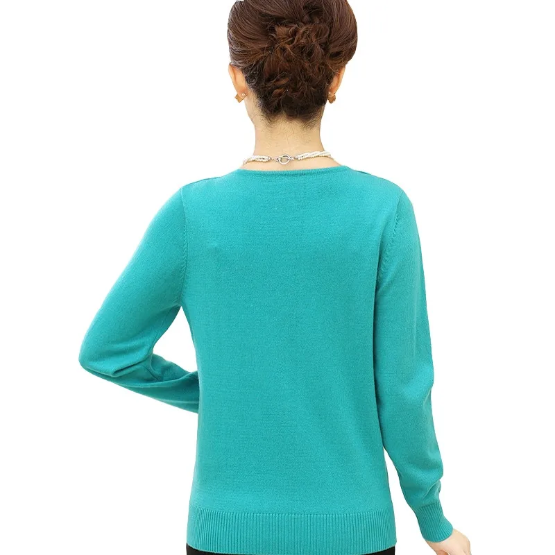 Clobee Mother Clothing 2020 New Women's Autumn And Winter Sweater Loose Long-sleeve Knitted Wool Basic Shirt | Женская одежда