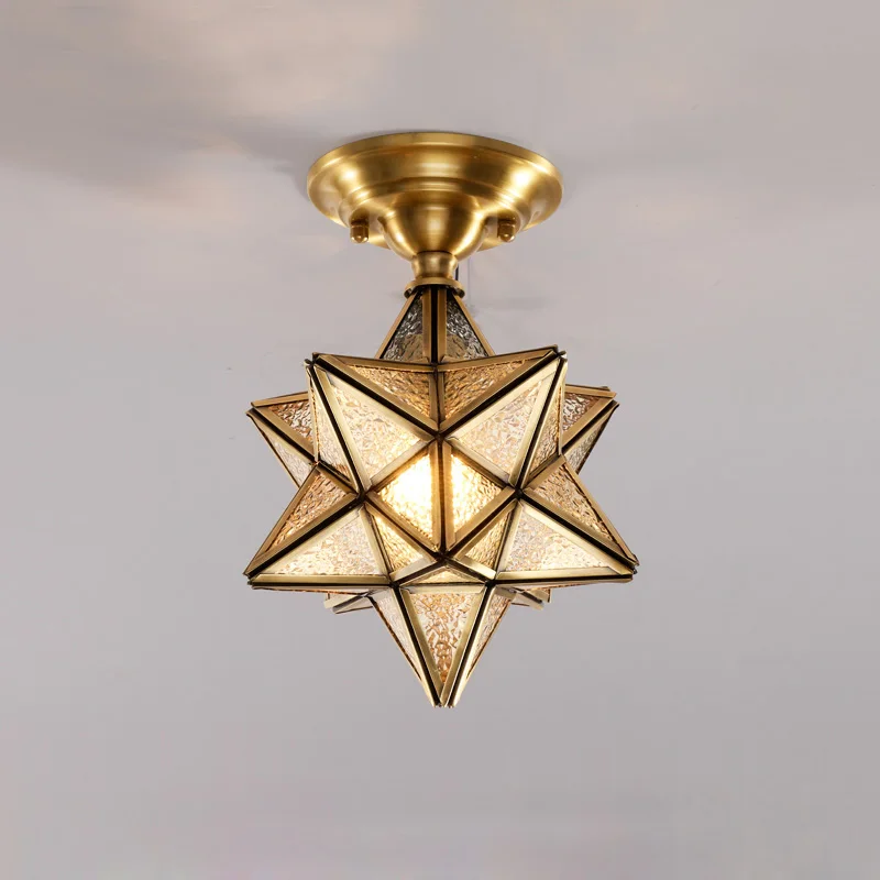 Современный Креативный медный потолочный светильник роскошный для зала