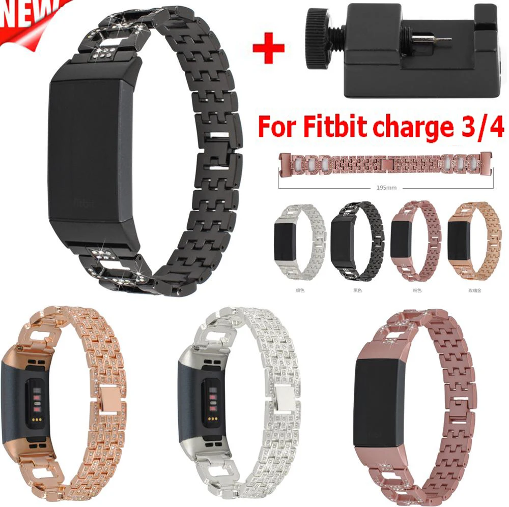 Умный Браслет 2 в 1 ремешок для Fitbit Charge 4 сменный 3/Charge3 часов браслет из нержавеющей