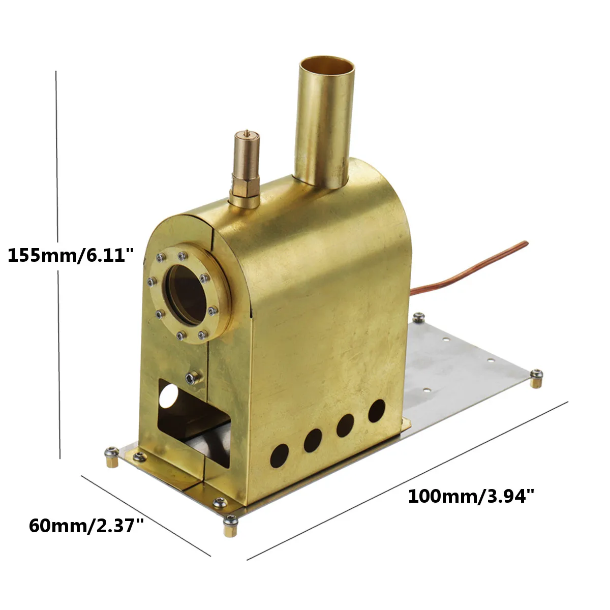 

15.5x6x10CM Mini Copper Steam Engine Model With Boiler For G-1B Steam Stirling Engine Gift Set For Kids Adults High Quality