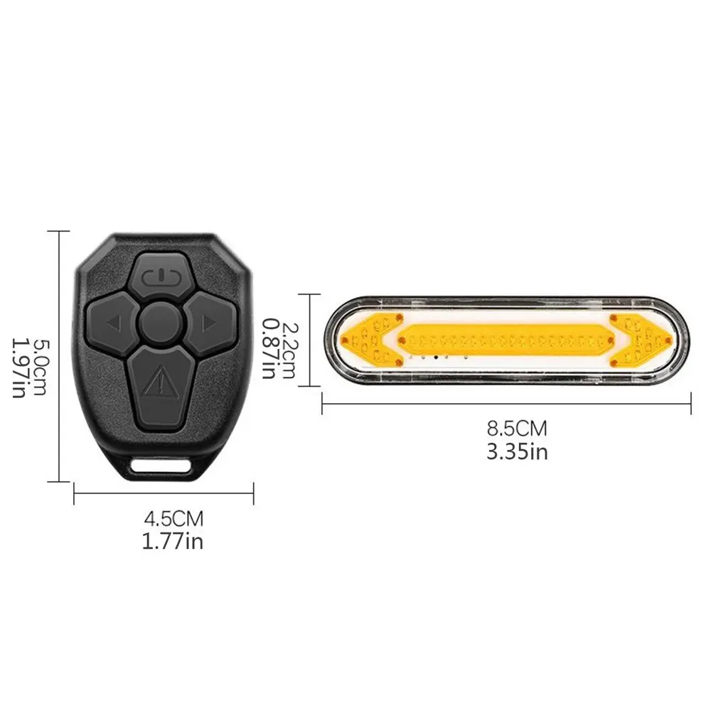 

KB600 Smart Remote Steering LED Bicycle Tail Light USB Rechargeable Tail Light Bicycle LED Safety Flashing Warning Light