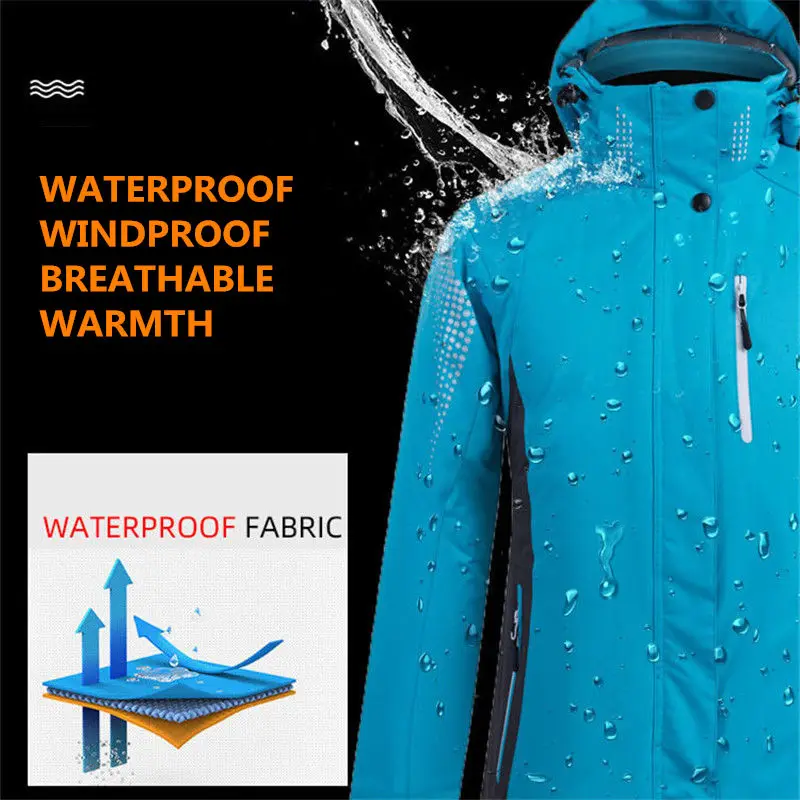 Новая утепленная лыжная куртка для мужчин и женщин Мужская водонепроницаемая