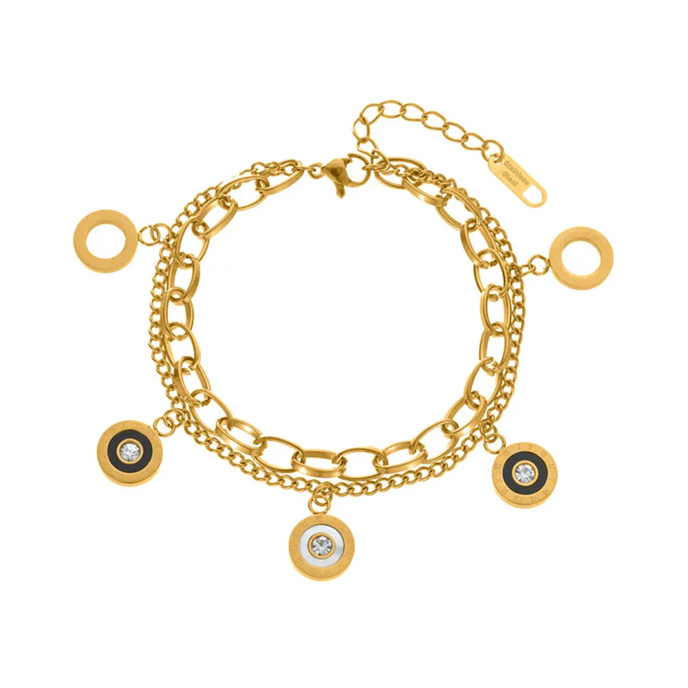 Ожерелье и серьги из нержавеющей стали 316L с римскими цифрами |