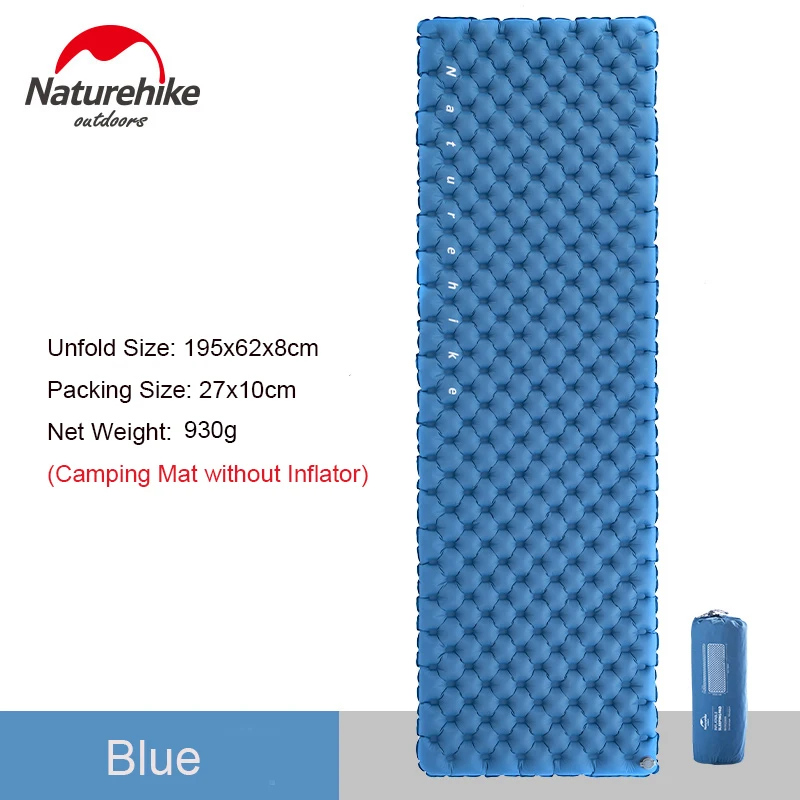 

Naturehike Double Airbag Inflatable Sleeping Pad Mattress Moisture Proof Pad Cushion Outdoor Camping Tent Mat Backpack NH19QD009