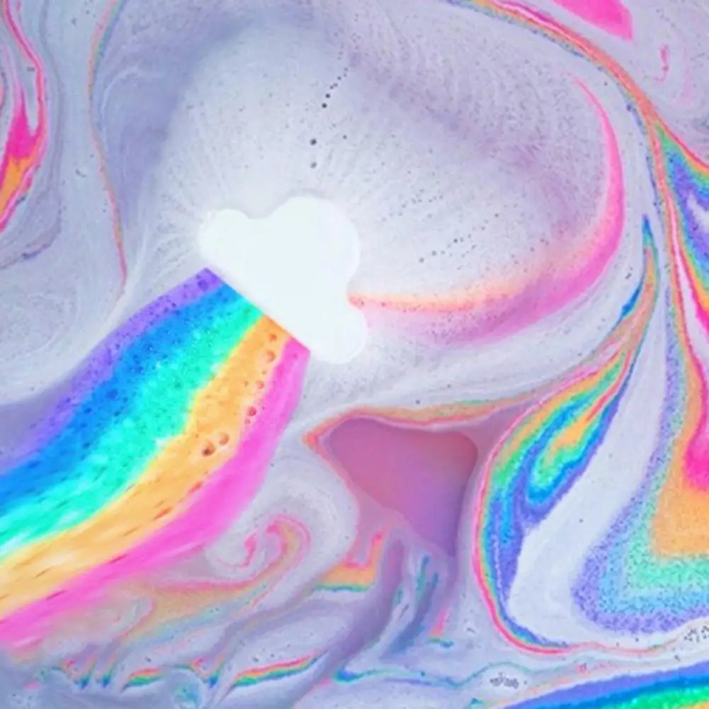 Радуга облако Бомба для ванны безопасный материал кожа увлажнение кожи красивый