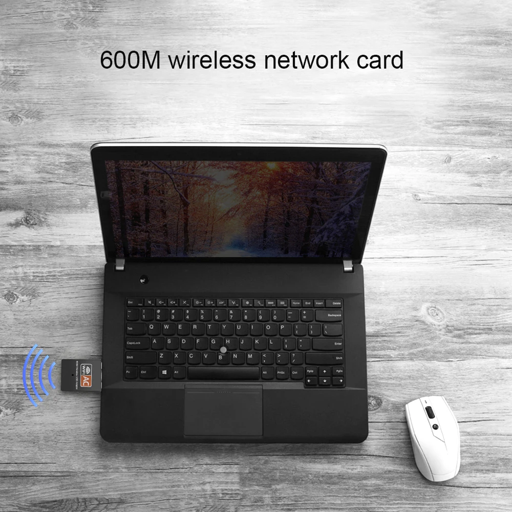 Беспроводной USB WiFi адаптер 600 Мбит/с wi fi Dongle PC сетевой карты двухдиапазонный 5 ГГц