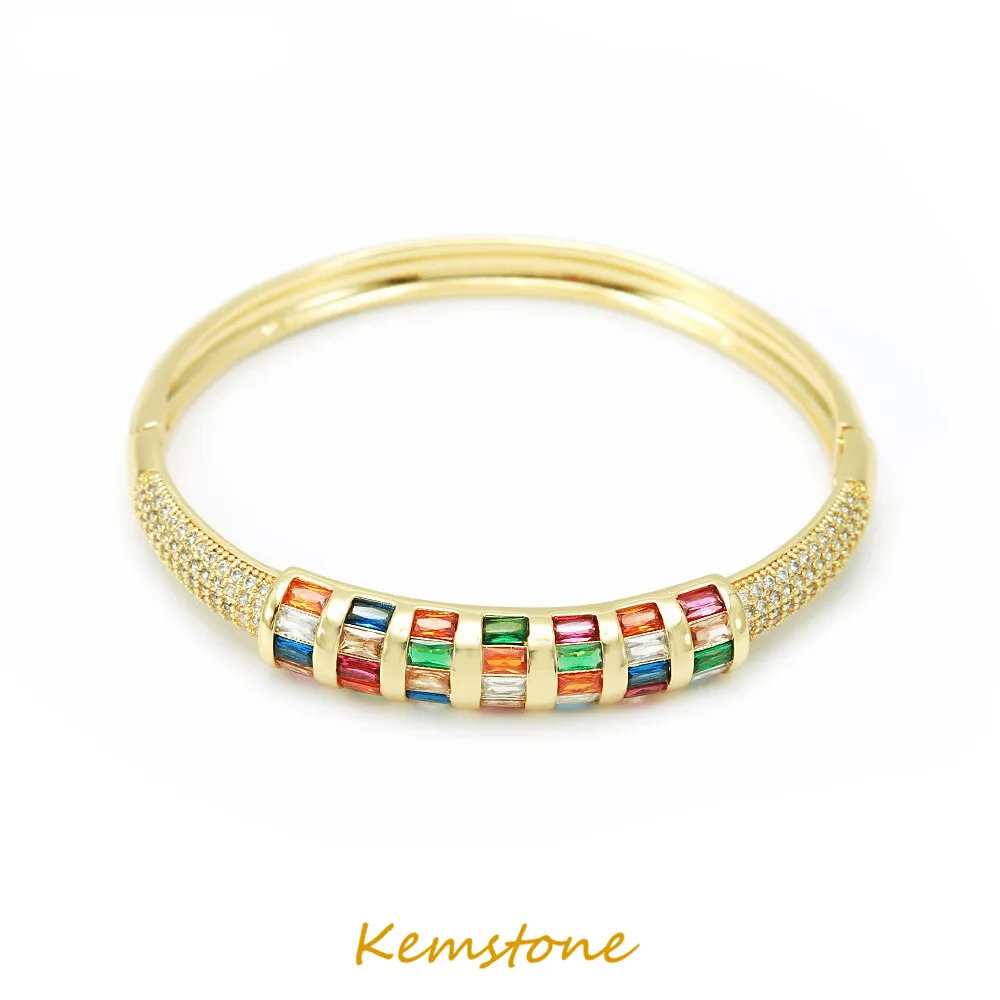Новый Модный Красочный Блестящий циркониевый браслет от Kemstone для женщин