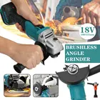 Ударная угловая шлифовальная машина, бесщеточная, 3 скорости, 800 Вт, 125 мм, 100 мм, для Makita, 18 в, электроинструмент с аккумулятором, режущий станок, полировщик