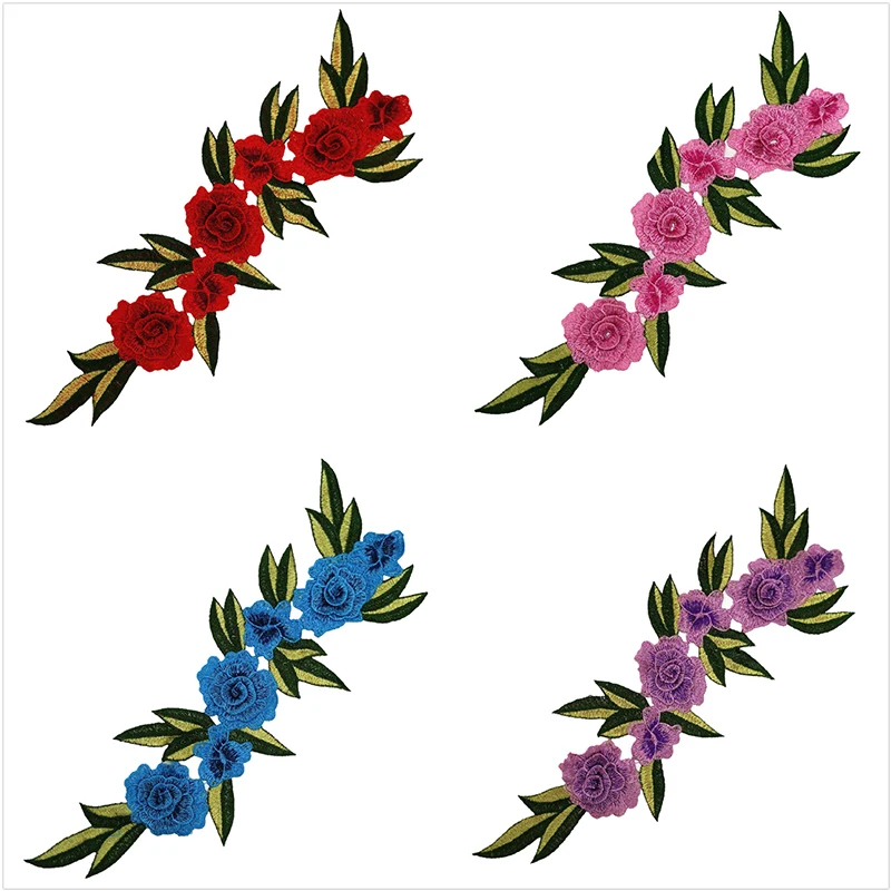 1 шт. вышитая Цветочная нашивка аппликация значок для шитья Ремесло Вышивка