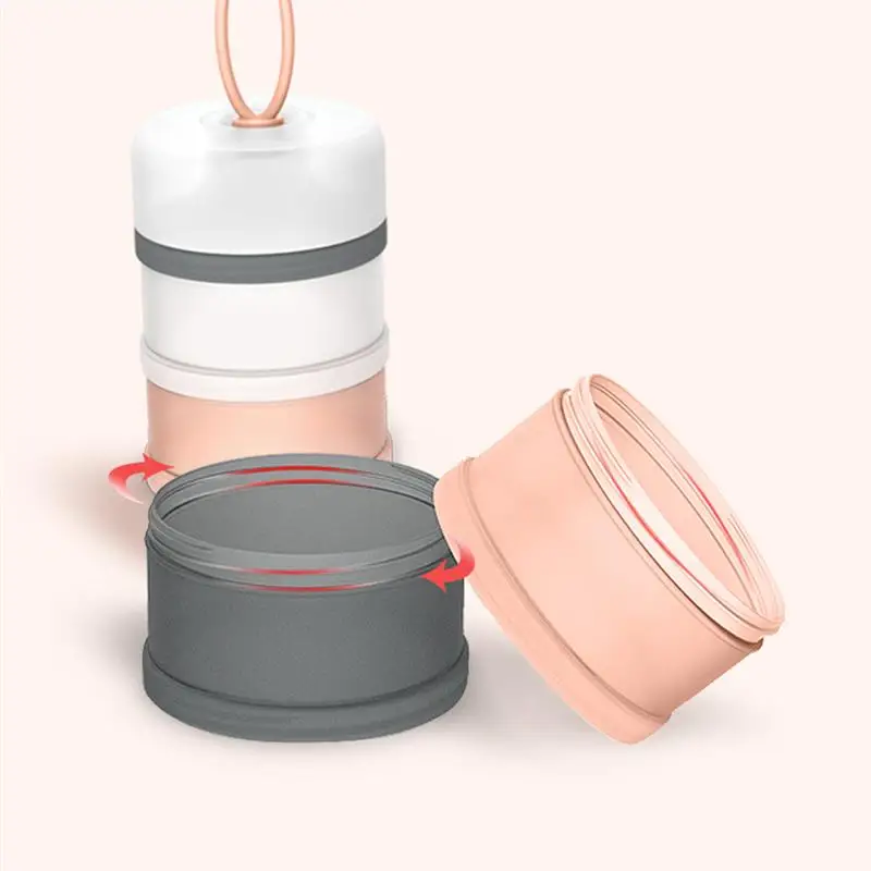 

2pcs Baby Milk Powder Storage Box Travel Outdoor Milk Powder Box Four Grid Feeding Boxes Baby Milk Powder Container