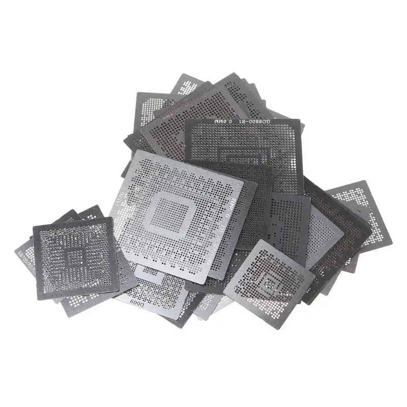 36Pcs/set Direct Heat Graphics Card Stencils Steel BGA Reballing Stencil for IN-TEL/for NVIDIA/for ATI Video Chips |