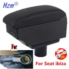 Подлокотник для Seat ibiza 6j Ibiza 6L, центральный контейнер для хранения с USB-интерфейсом светодиодный светодиодными лампами