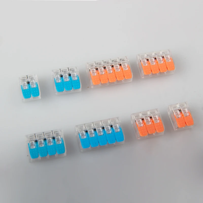 

Mini universal quick wiring terminal 0.14-4mm2 and 0.5-6mm2 wire free tape building joint press wire cap splitter