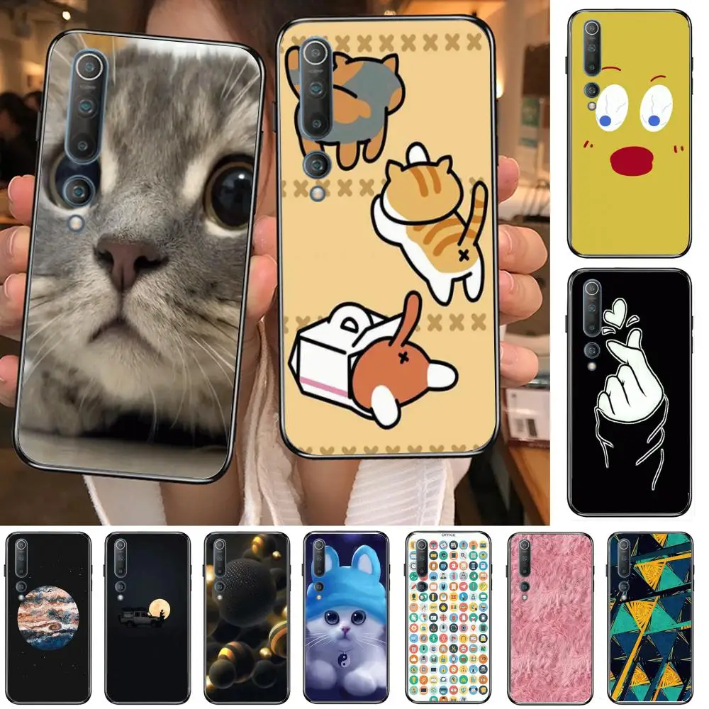 

HD Shockproof Phone Case For xiaomi mi11 5g 10 liti Ultra 9Pro SE 3 8 Note Anime Black Cover Silicone Back Pretty tpu