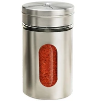 stainless steel seasoning shaker rotate cover salt pepper shakers toothpick condiment storage bottle kitchen spice rack
