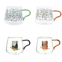 van gogh series heat resistant coffee glasses brief tea cup creative teaware coffeeware