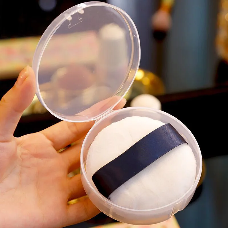 Puff Box Case for CPB Puff Round Transparent Cosmetic Bag Portable Travel Cosmetic Bags  Cosmetic Brush Storage Case