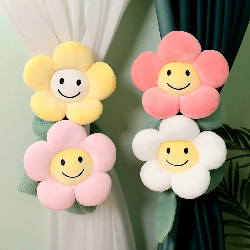 

Плюшевые игрушки в виде подсолнуха, 1 шт., 95 см, кавайная занавеска, плюшевая декоративная комната, мягкая многофункциональная улыбка, цветок
