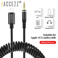 accezz 3 5mm jack audio cable 3 5mm male to male for iphone 12 11 pro xs max x telescopic spring headphone cable car aux cable
