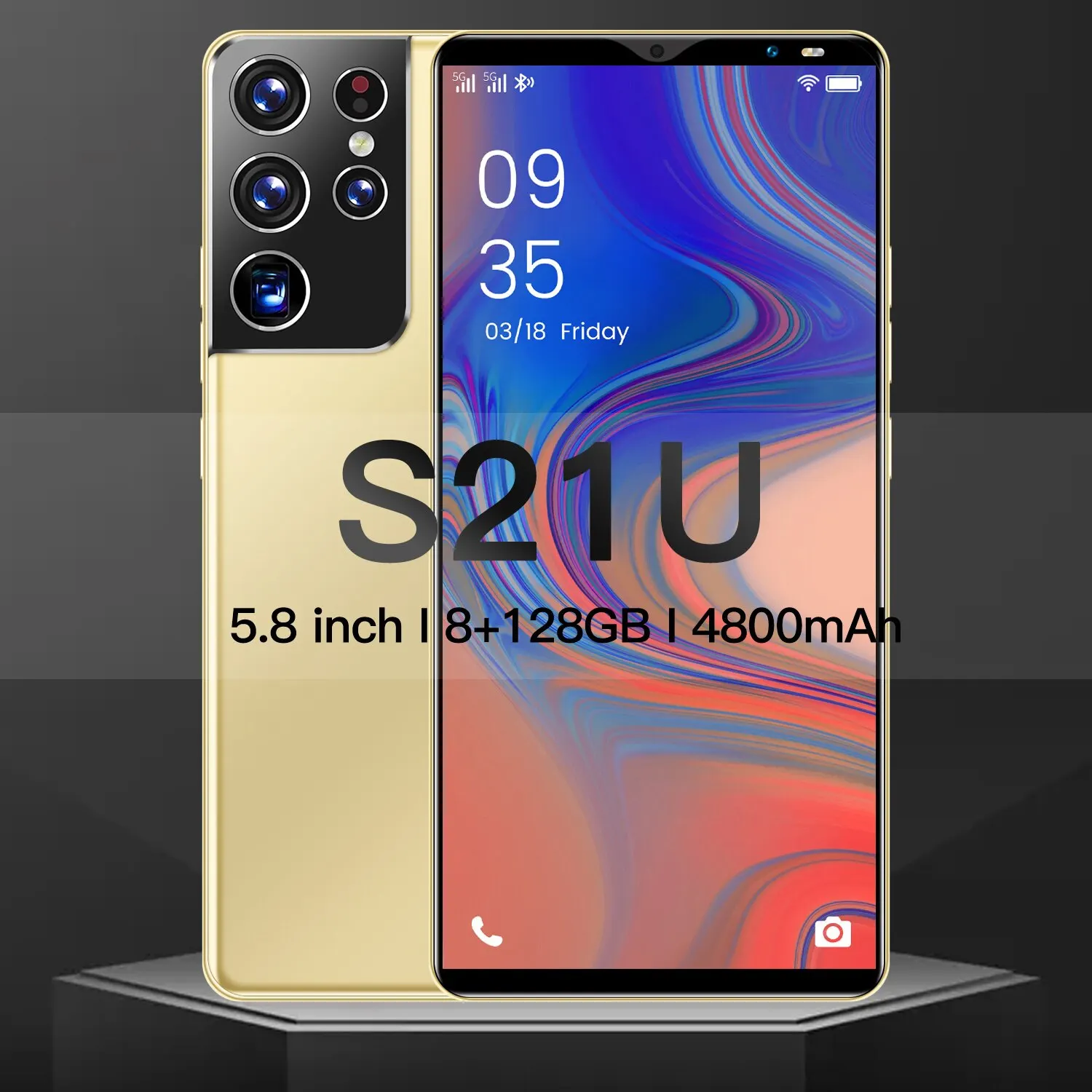 

S21U 8Gb+128Gb 5.8In Deca Core Fingerprint Unlock Mobile Phones 4800mah Dual Sim Smart Phone Andriod 21+32mp Cell Phone