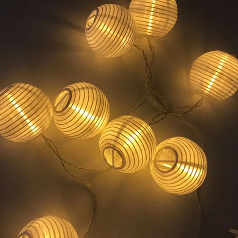 

LED Lantern Shape Strip Light Christmas Day Decoration Strip Light 2m 10bulbs 3m 20bulbs Festival Celebration Lamps