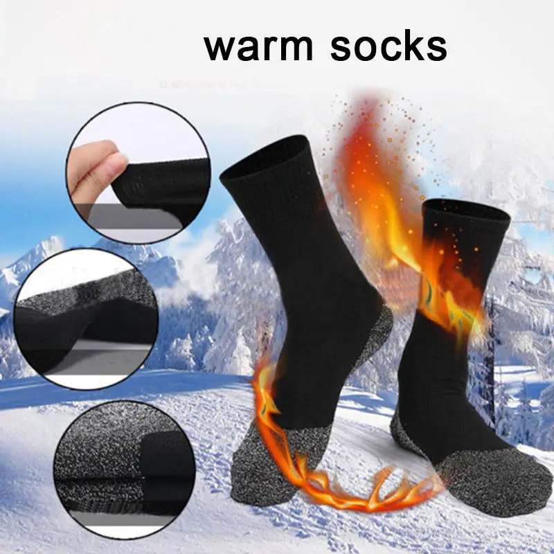 

1 Pair Feet Heat Keep Long Sock Aluminized Fiber Insulation Below Socks SER88