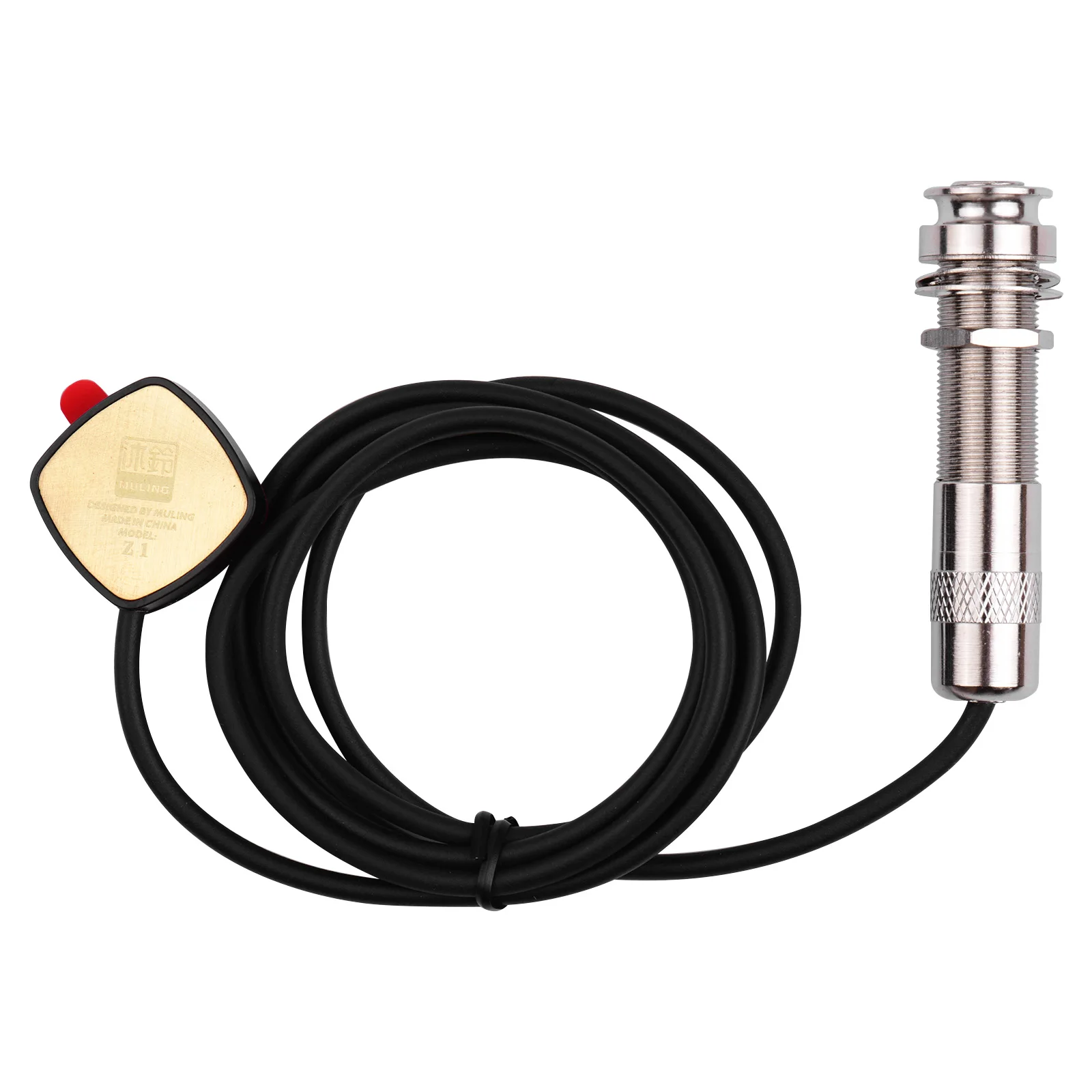 

Universal Self-adhesive Guitar Pickup Transducer 6.35mm Endpin Jack for Acoustic Classic Guitar Ukulele Violin with Carry Bag