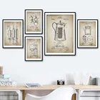 Настенная Картина на холсте кофе-машина чайник Кухня скандинавские плакаты и принты настенные картины для гостиной клуба бара Декор
