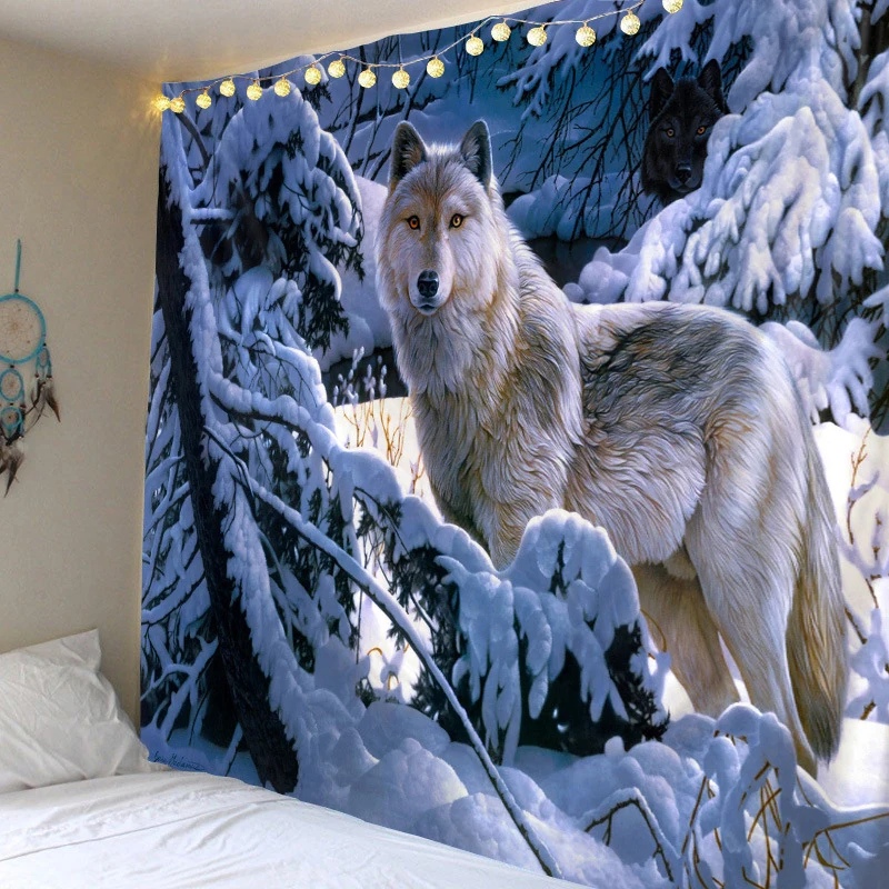 Настенная подвеска Zebra Львиный гобелен простыни с животными волк тигр