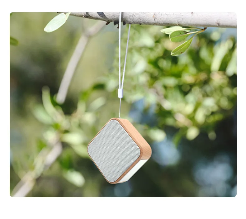 Portable Bluetooth speakers Wooden Subwoofer Speaker mini HD HiFi Sound Music Speaker for Home Palm bsize Support TF loudspeaker