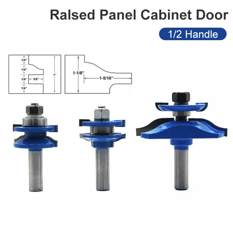 

1/4 Shank Woodworking Cutter Tenon Tools Rail Stile Router Bits Panel Raiser Wood Milling Ogee Door Knife For Big Cabinet Bit