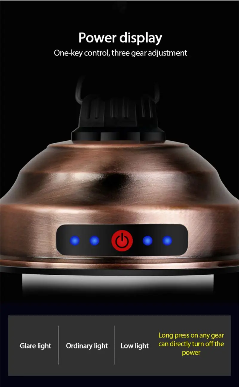 Светодиодный светильник для кемпинга на солнечной батарее 3 режима наружная USB