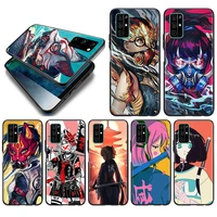 anime girl samurai soft tpu for honor play 3e 8s 8c 8x 8a 8 7s 7a 7c max prime pro 2019 2020 black silicone phone case