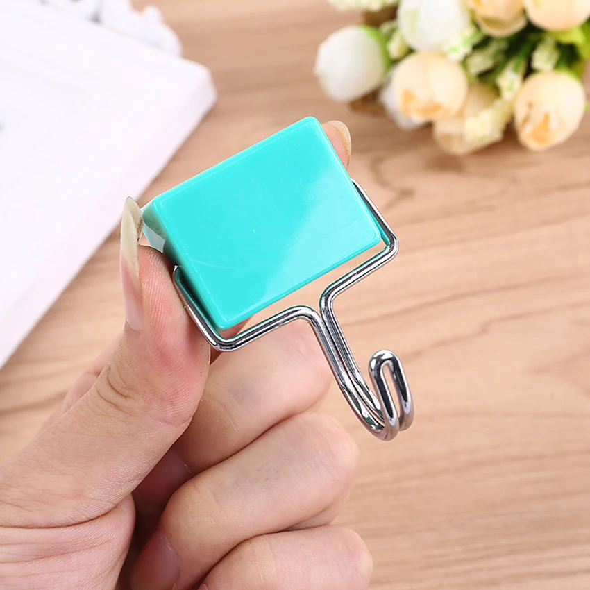 Magic Magnetic Hooks Hanging Key Sundries Kitchen Refrigerator Strong Magnet Sticky Hook Home 180 degree Rotate Metal | Дом и сад