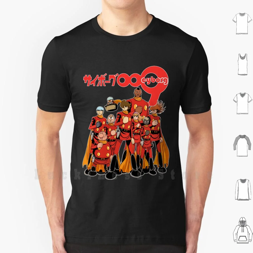 Cyborg 009 Squad T Shirt DIY Cotton Big Size S-6xl Cyborg 009 Cyborg 009 Anime Manga Nerd Geek Retro 60s 70s Indie Alternative