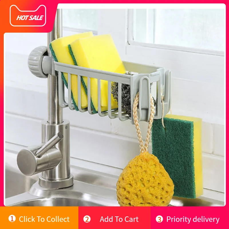 Удобный кухонный смеситель для раковины подвесной органайзер слив мыла губка