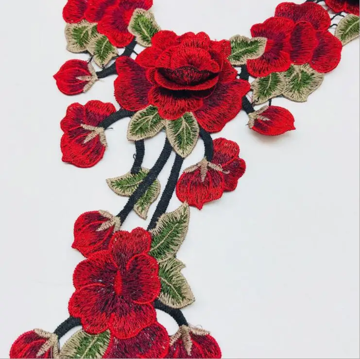 1 шт. вышитая кружевная 3d-аппликация 40*36 см | Дом и сад